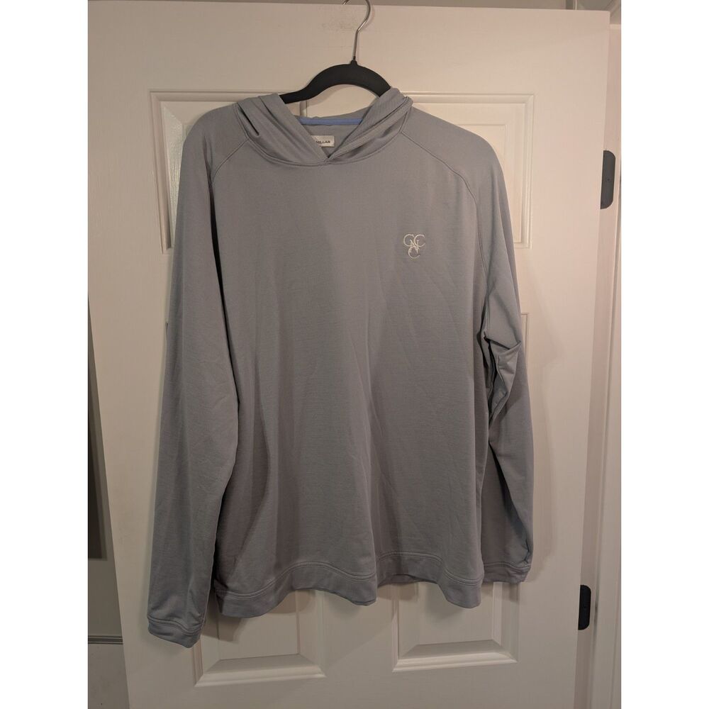 Peter Millar Pine Performance Hoodie Men's XL Gray Pullover Golf